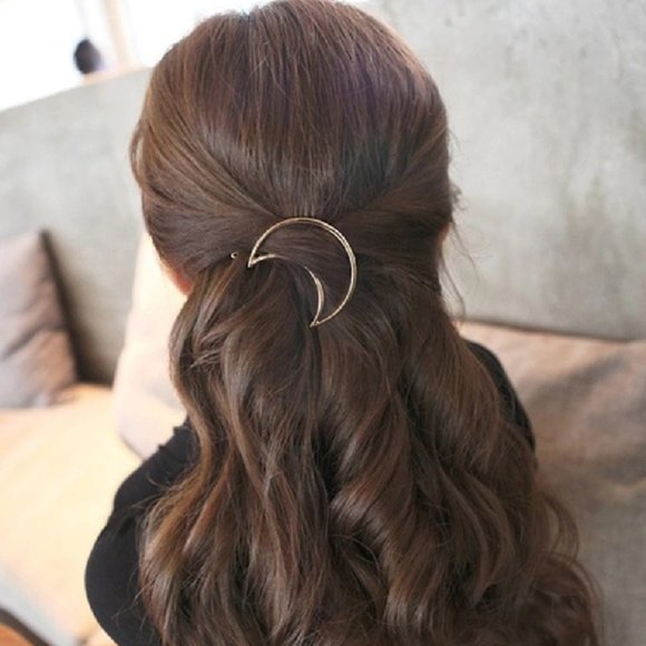 Accessories - 2 Pack Hot Trendy Half Moon Gold Hair Clip